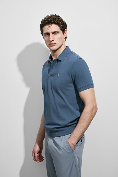 Lufian Laon Smart ανδρικό μπλουζάκι πόλο Anthracite