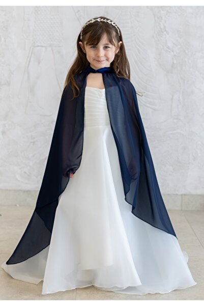 paris in paris Παιδικό μπλε ναυτικό φόρεμα καφτάν με κάπα (δεν περιλαμβάνεται...