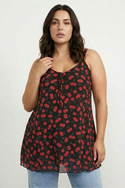 Büyük Moda ΤΟΥΛΙΝΗ ΦΑΝΕΛΑ ΜΕ ΣΧΕΔΙΟ ΚΕΡΑΣΙΩΝ