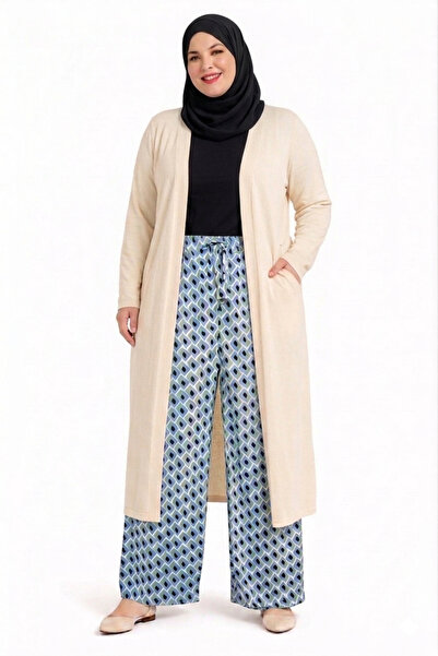 CNG MODA Plus Size Pants - Blue - Waist Elastic