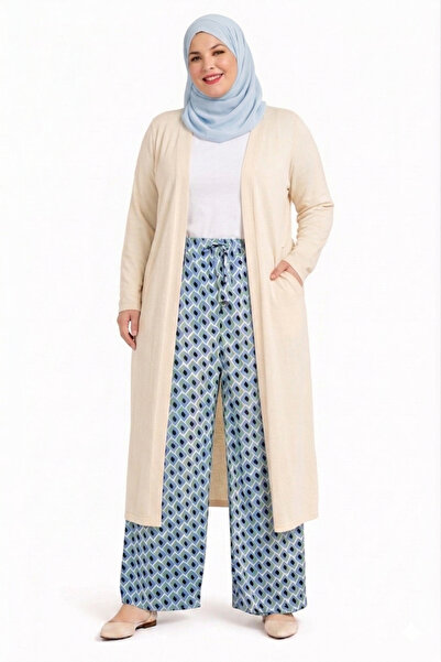 CNG MODA Παντελόνι με φαρδιά μπατζάκια σε μεγάλο μέγεθος για τετέζουρ