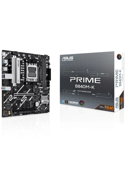 ASUS PRIME B840M-K AMD B840 AM5 DDR5 8000 HDMI Çift M2 USB3.2 AURA RGB