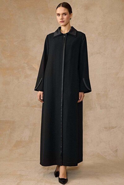 Olcay Παλτό μεγάλου μεγέθους με διπλό σατέν γιακά και λεπτομέρεια με καρφίτσα...