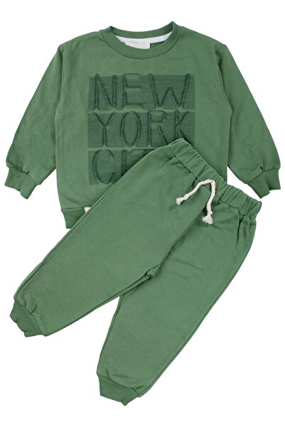 bebegen Boy's Green New York Written 2-Piece Set