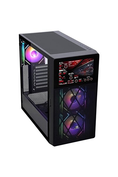 AREY TEKNOLOJİ POWERBOOST PB-P4367BB LCD Mesh Panel Gaming Mid-Tower PC Kasası