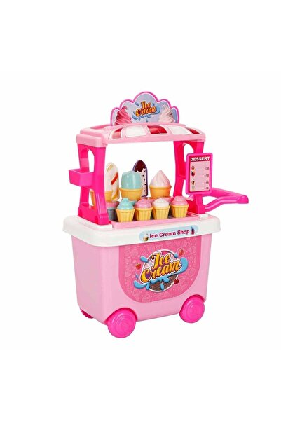 handanca Tekerlekli Dondurma Arabalı Dükkanı Oyun Seti Ice Cream Shop Dondurm...