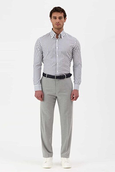 Score Michail Gray Regular Fit Lycra Classic Fabric Trousers 2390-04