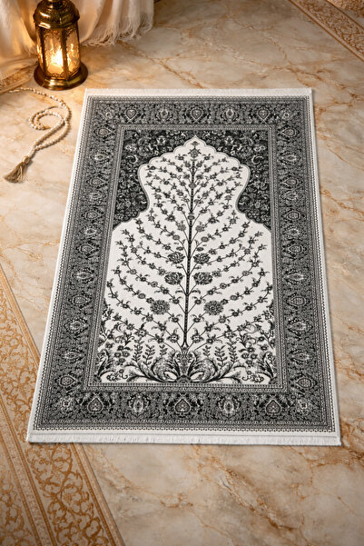 Doğa Ev Tekstili Χαλάκι προσευχής από υφαντό χαλί από μπαμπού βισκόν, 100% φυ...