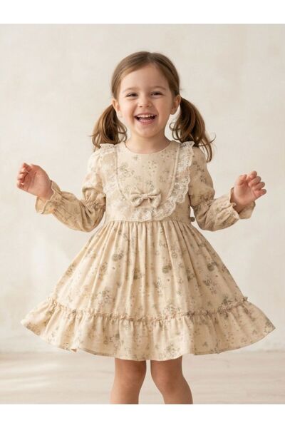 Cherrys Bebek Βίντατζ φλοράλ φόρεμα για κορίτσια