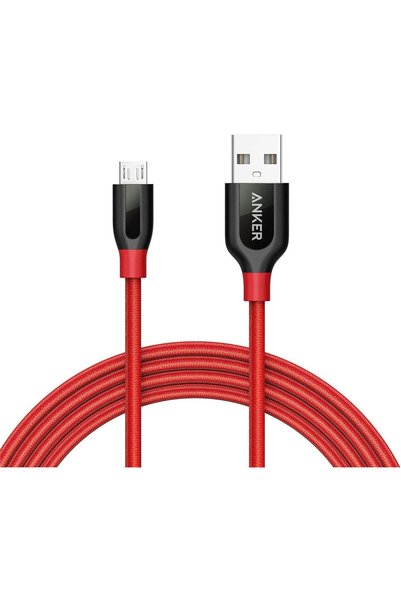 Anker Powerline Plus Micro USB Cable Red (6 Feet, 1.8 Meters)