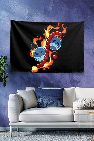 Vagonik Έμβλημα Νεκροκεφαλής Έις από το One Piece με Σφαιρίδια Φωτιάς