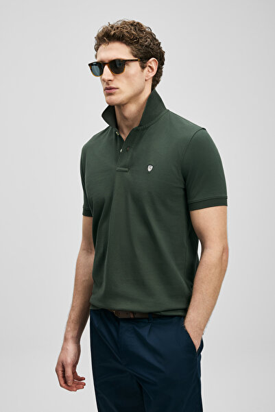 Lufian Laon Smart ανδρικό μπλουζάκι πόλο Χακί