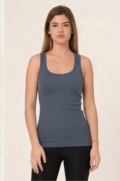 DISENTIS MODEST Χοντρό λουράκι Rambo Viscose Σκούρο Γκρι Κορμάκι