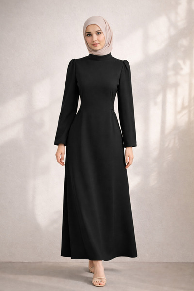 Kirazgym Φόρεμα με ψηλό λαιμό και λεπτομέρεια στη μέση – Κομψό &amp;   Κομψό ...