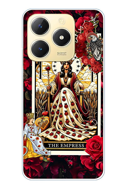 FLAMENKO Realme C61 / C63 Compatible Empress Tarot Pattern Transparent Phone Case