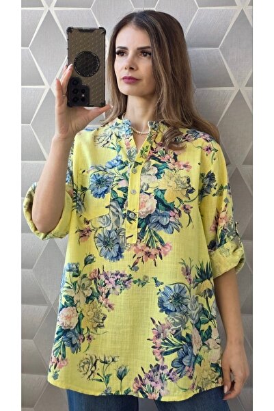 styleFlex Γυναικεία μπλούζα από 100% βαμβάκι με φλοράλ σχέδιο - casual και κομψή