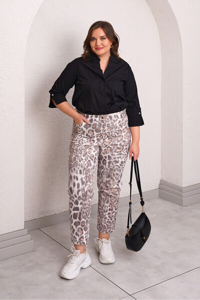 Büyük Moda ΜΕΓΑΛΟ ΜΕΓΕΘΟΣ ΛΙΚΡΑ ΛΕΟΠΑΡ ΜΟΜ ΤΖΙΝ