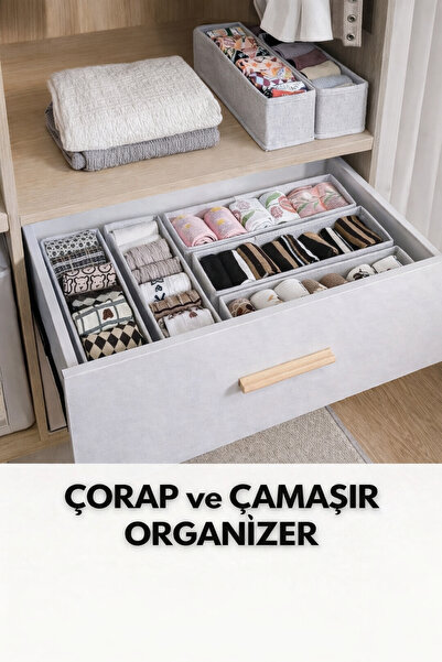 Lumtex Home Textile 1 ADET Çorap ve Çamaşır Organizer Çekmece ve Dolap içi Dü...