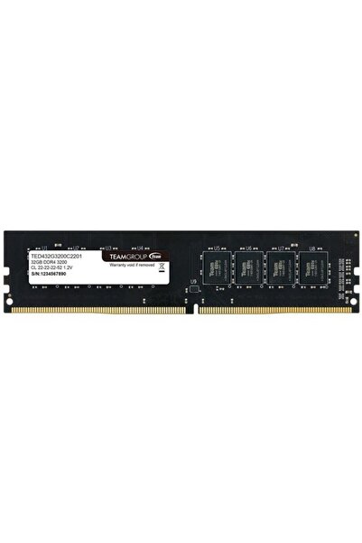 TEAM 32GB DDR4 3200MHZ CL22 PC RAM ELITE TED432G3200C2201