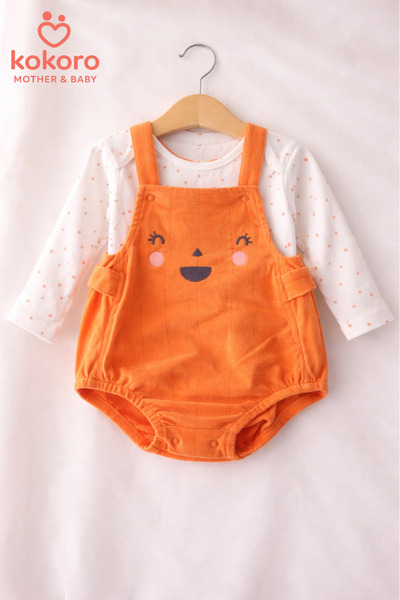 Kokoro Mother & Baby Bebek Salopet Takım – Uzun Kollu Body & Sevimli Nakışlı ...