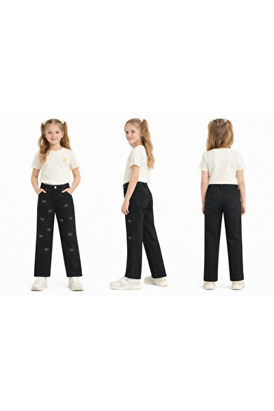 asil butik Kız Çocuk Nakışlı Jean