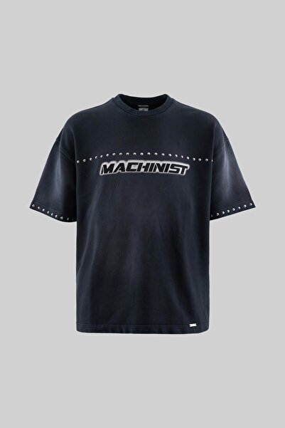 Machinist تي شيرت رجالي مطبوع ومرصع بالأحجار الكريمة قابل للغسل مقاس كبير بال...