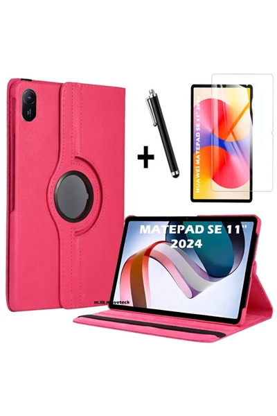GoGoPlus Huawei MatePad SE 11" 2024 Kılıf + Kalem 360° Döner Standlı Tablet K...