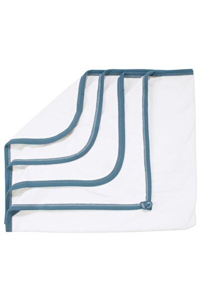 bebegen Baby Boy Ecru Blue Man Embroidered Bear Embroidered Towel