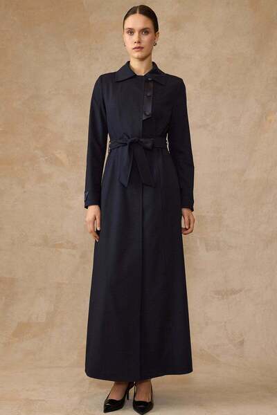 Olcay Σατέν διακοσμημένο παλτό με λεπτομέρειες από κουμπωτά στο μπροστινό μέρ...