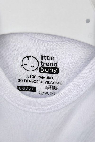 Little Trend Baby 100% Cotton Short Sleeve Baby Bodysuit 3-Pack