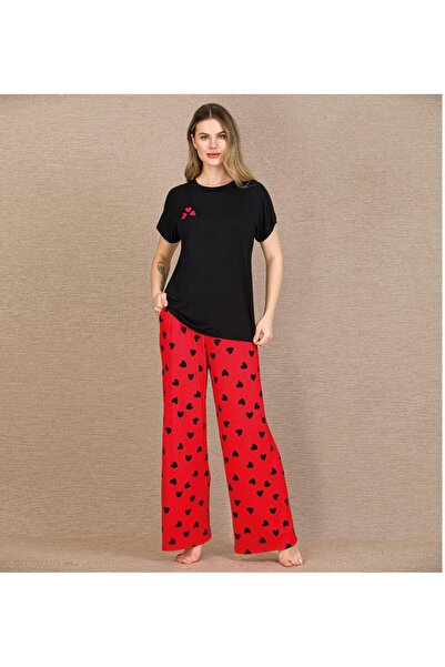 Lady Lingerie Σετ γυναικεία πιτζάμα κοντομάνικη καρδιά