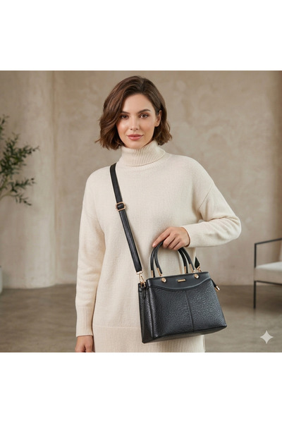 Nas Bag Women's Stylish Hand and Shoulder Bag Black Victoria