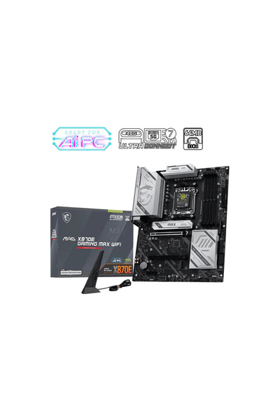 MSI X870E GAMING MAX WIFI AM5 DDR5 8200 (Overclock) MHz ATX Gaming Anakart