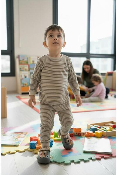 GEZER bebek çocuk ev kreş havuz deniz kaymaz taban önü kapalı terlik
