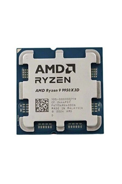 Amd RYZEN 9 9950X3D 144MB 16çekirdekli O/B UHD AM5 170w Kutusuz+Fansız