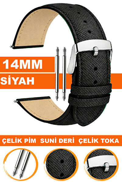 COBRA حزام ساعة جلدي مطبوع متوافق مع الساعات مقاس 14 ملم AL11IMP-14MM