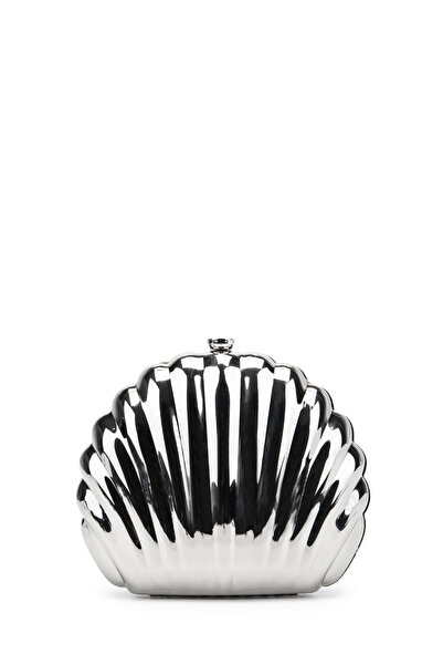 minebag Γυναικεία βραδινή τσάντα φόρεμα Sea Shell Model Oyster Silver