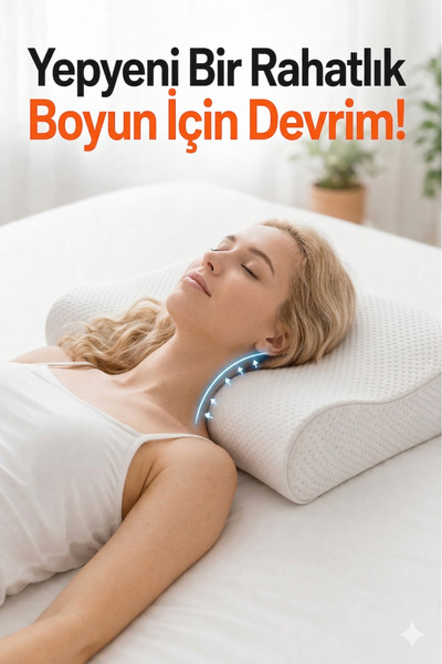 St Morritz Rahat ve Konforlu Ortopedik Visco Boyun Destekli Yastık
