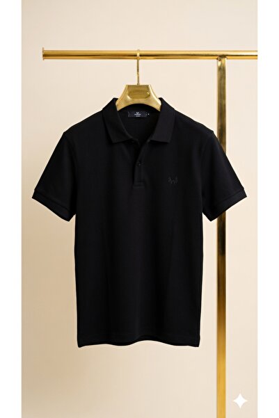 ATKGİYİM Men's 100% Cotton Polo Collar Embroidered Logo Short Sleeve T-Shirt ...