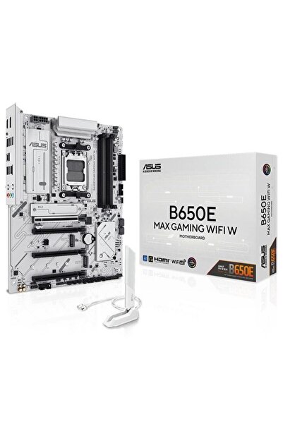ASUS B650E MAX GAMING WIFI6E W DDR5 HDMI DP PCIE 5.0 AM5 ATX BEYAZ