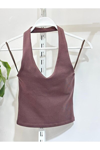 IŞILDA FASHION Φωτεινό crop που δένει στο λαιμό