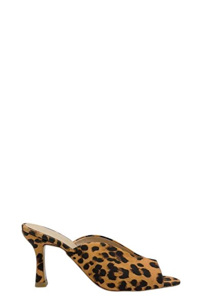 Moulin Shoes Leopard Heeled Women's Slippers