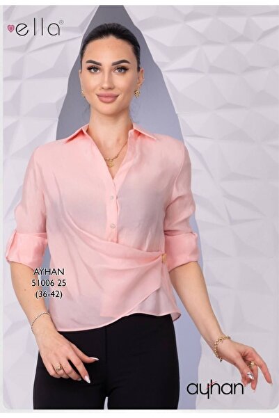 AYHAN Блуза от лиоселова материя с набрани ръкави