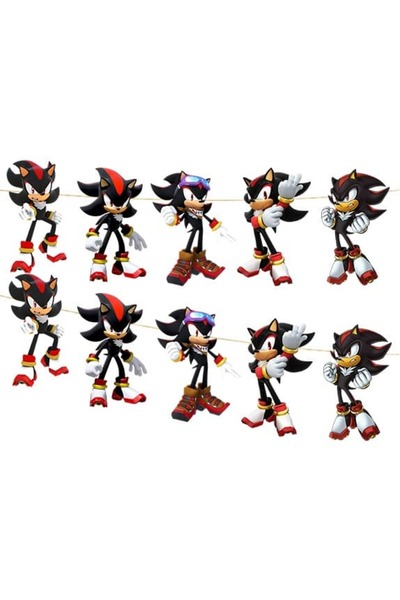 parti show Shadow Sonic Dekoratif Banner 18*150 cm