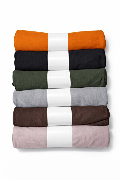 moda nokta Σετ 6 τεμαχίων χτενισμένα χτενισμένα υφαντά σάλια σε πορτοκαλί, μα...