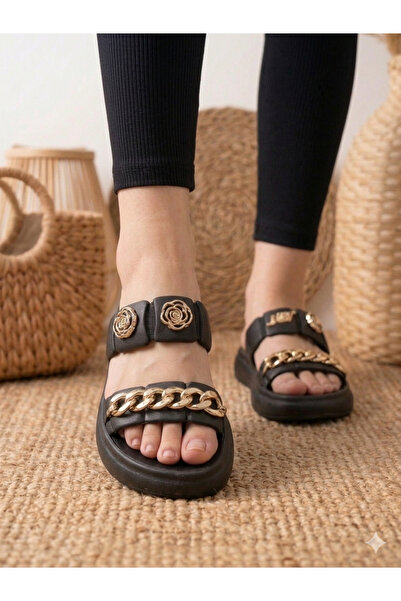 Babetty Χρυσή αλυσίδα με λεπτομέρειες Ορθοπεδικές καθημερινές γυναικείες παντ...