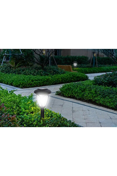 CASA JOY set 12 lampi solare LED exterior, plastic rezistent, 39 cm, negru
