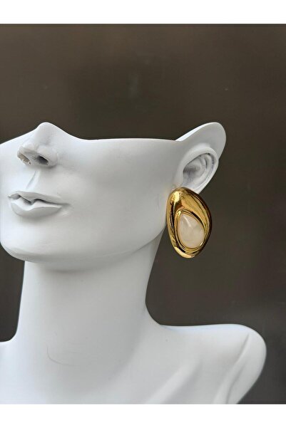 Cadera Jewelry أقراط هلالية ذهبية أساسية