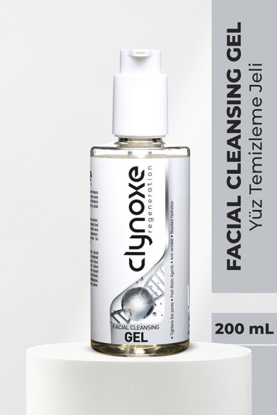 Glou Clynoxe Facial Cleansing Gel, Anti-Wrinkle Facial Cleansing Gel with Post-Biotic Complex 200 ml