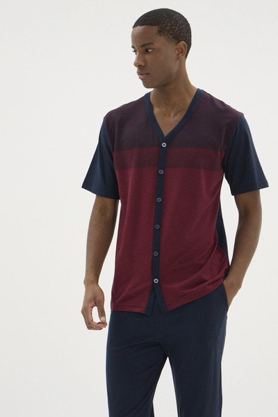 SS HOME CONCEPT Kocabey kkt-26154 men's v-neck buttoned pajama set